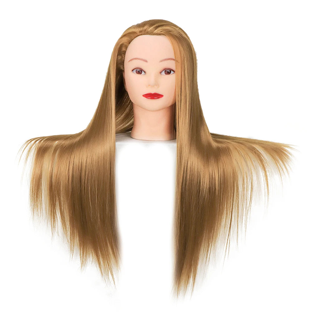 Head Dolls For Hairdressers 65cm Hair Synthetic Mannequin Head Hairstyles Female Mannequin Hairdressing Styling Training Head