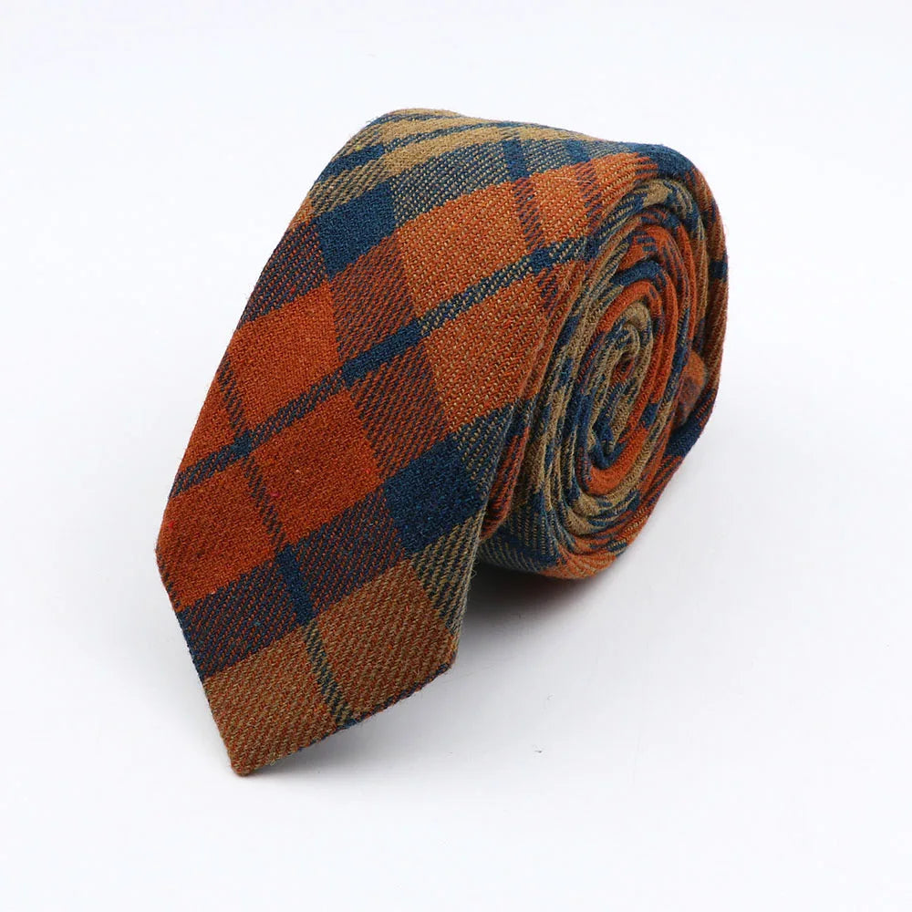Thick Cashmere Wool Gentleman Solid Color Necktie 7CM Formal Wedding Party Europen Style Red Brown Green Gray Clothing Tie Gift