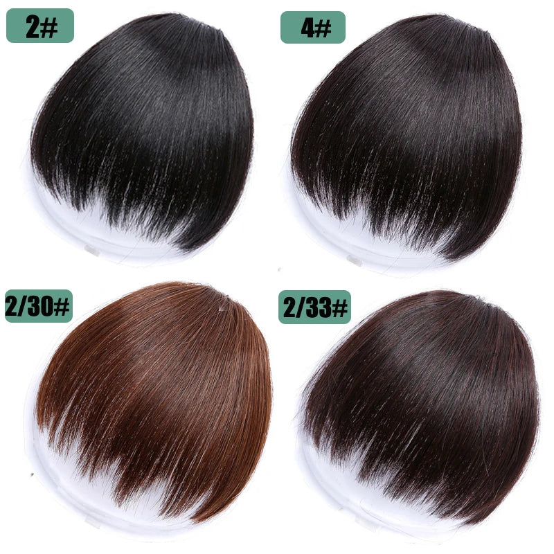 Fake 3D Air Bangs Hair Clip-In Extension Synthetic Fake Fringe Natural False hairpiece For Women Clip In Bangs