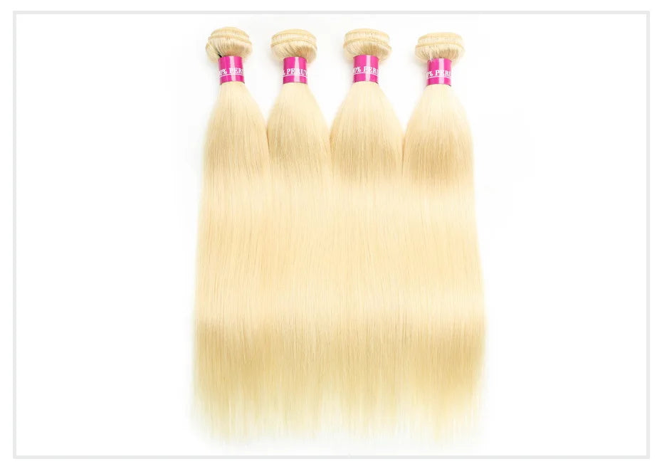 Raw Indian Hair 613 Bundles Straight Human Hair Bundles 1 3 4 Bundles Deal 40 Inch Honey Blonde Bundle Hair Extensions for Women