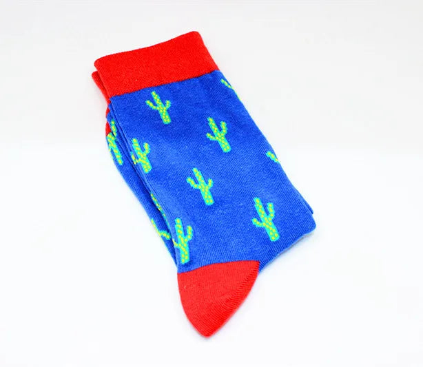 Harajuku Happy Men socks Funny Mens Sloth Sock Women animal fox chili Moustache sloths Novelty Sock combed cotton funny Socks