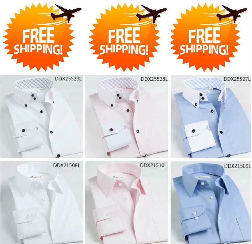 3 Tailor-Made Dress Shirts Men Bespoke Shirt,Camisa Social Masculina Slim Fit Man Dress Shirts Long Sleeve Chemises Sur Mesure