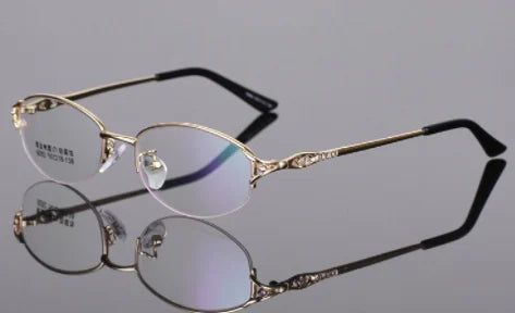 Stgrt 2019 New Style Temperament Half Rim Women Prescription Glasses Photochromic Lens For Moypia Cylinder With Diopter Lens