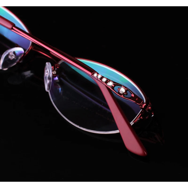 Stgrt 2019 New Style Temperament Half Rim Women Prescription Glasses Photochromic Lens For Moypia Cylinder With Diopter Lens