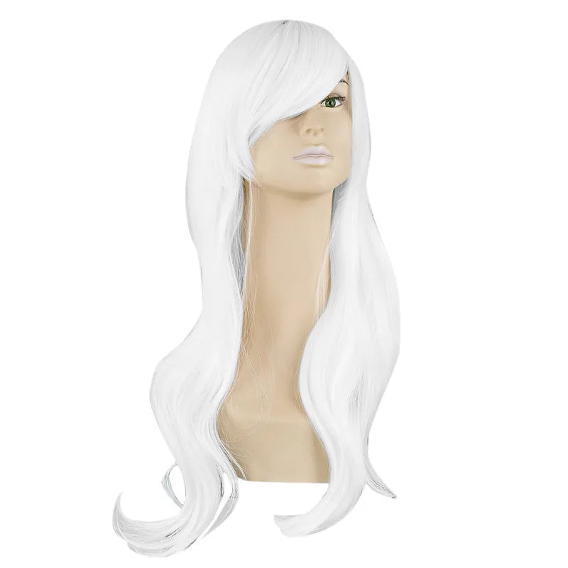 Cos-play Wig Fei-Show Synthetic Heat Resistant Fiber Long Wavy Dark Blue Hair Costume Cartoon Women Peruca Party Salon Hairpiece
