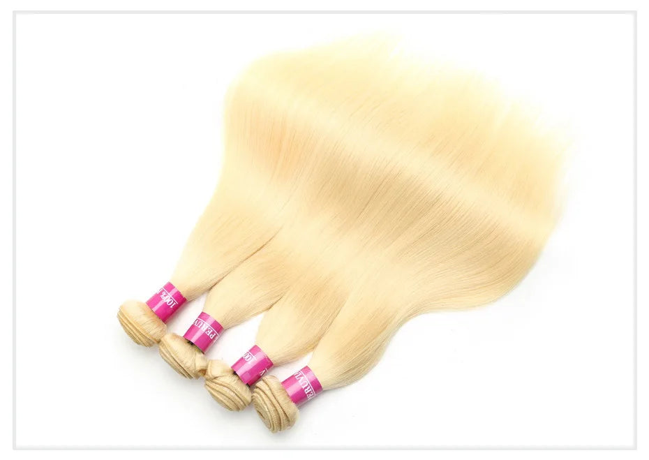 Raw Indian Hair 613 Bundles Straight Human Hair Bundles 1 3 4 Bundles Deal 40 Inch Honey Blonde Bundle Hair Extensions for Women