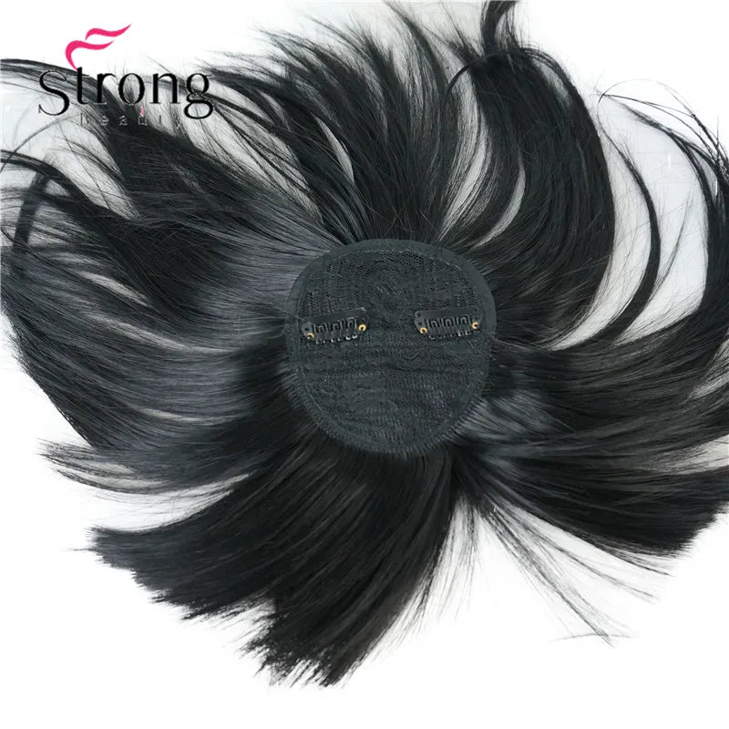 StrongBeauty Synthetic Hair Thin Neat Air Bangs Clip In Fringe Front Hair Temple Bangs Hair Extensions Hair Piece COLOUR CHOICES