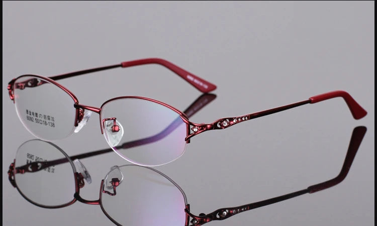 Stgrt 2019 New Style Temperament Half Rim Women Prescription Glasses Photochromic Lens For Moypia Cylinder With Diopter Lens