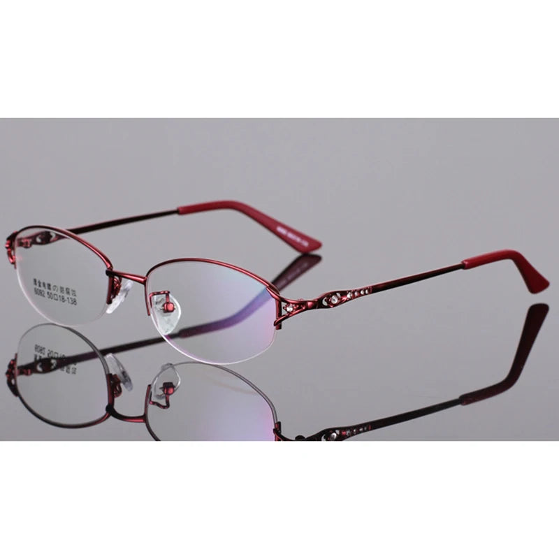 Stgrt 2019 New Style Temperament Half Rim Women Prescription Glasses Photochromic Lens For Moypia Cylinder With Diopter Lens