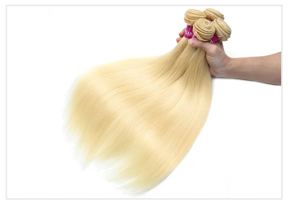Raw Indian Hair 613 Bundles Straight Human Hair Bundles 1 3 4 Bundles Deal 40 Inch Honey Blonde Bundle Hair Extensions for Women