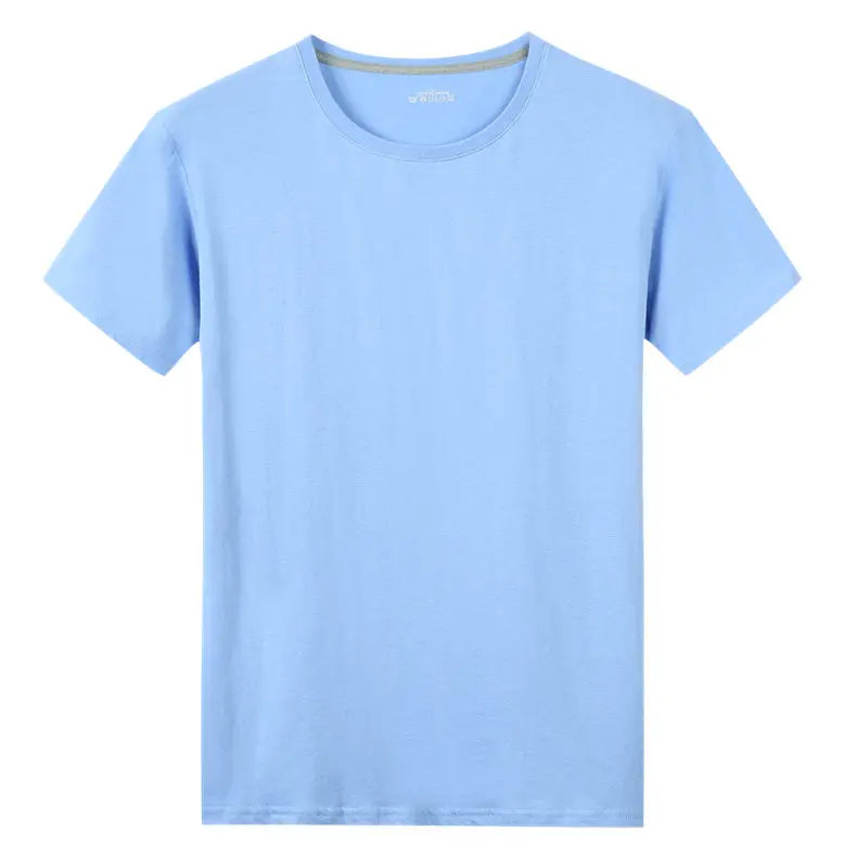 Hot Sale T-Shirts Male Tshirts Men Summer Tee Shirt Women Plain Solid Cotton Blue Short Top Tees Female Lady Girl Boy Brand Tee