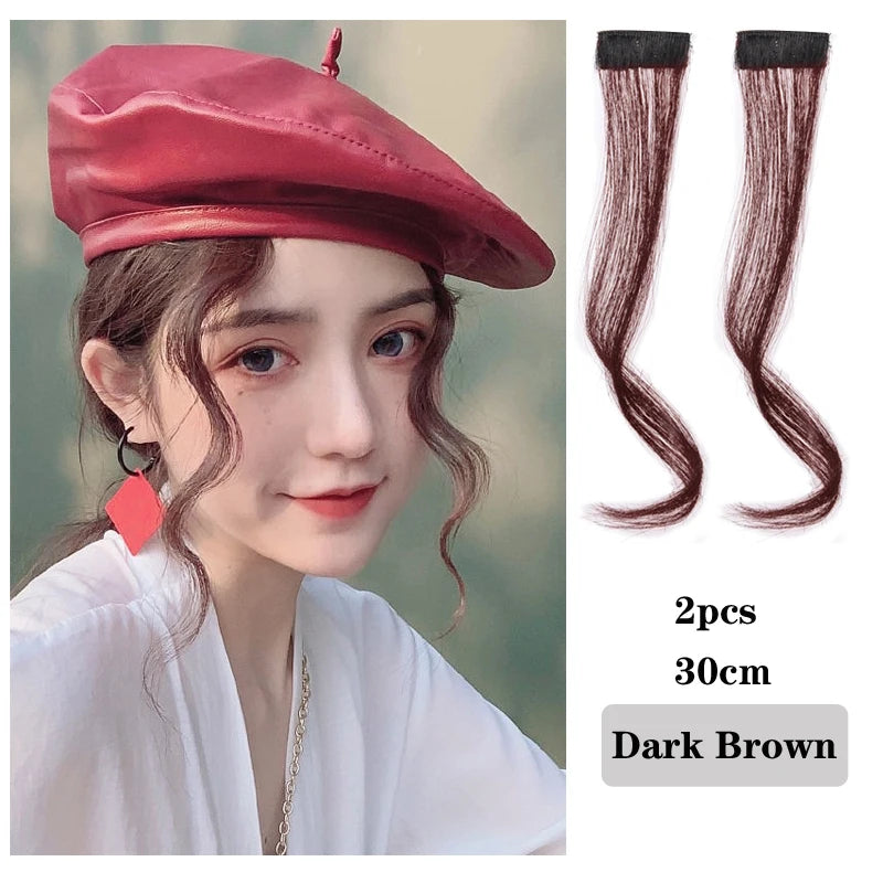 Fake 3D Air Bangs Hair Clip-In Extension Synthetic Fake Fringe Natural False hairpiece For Women Clip In Bangs