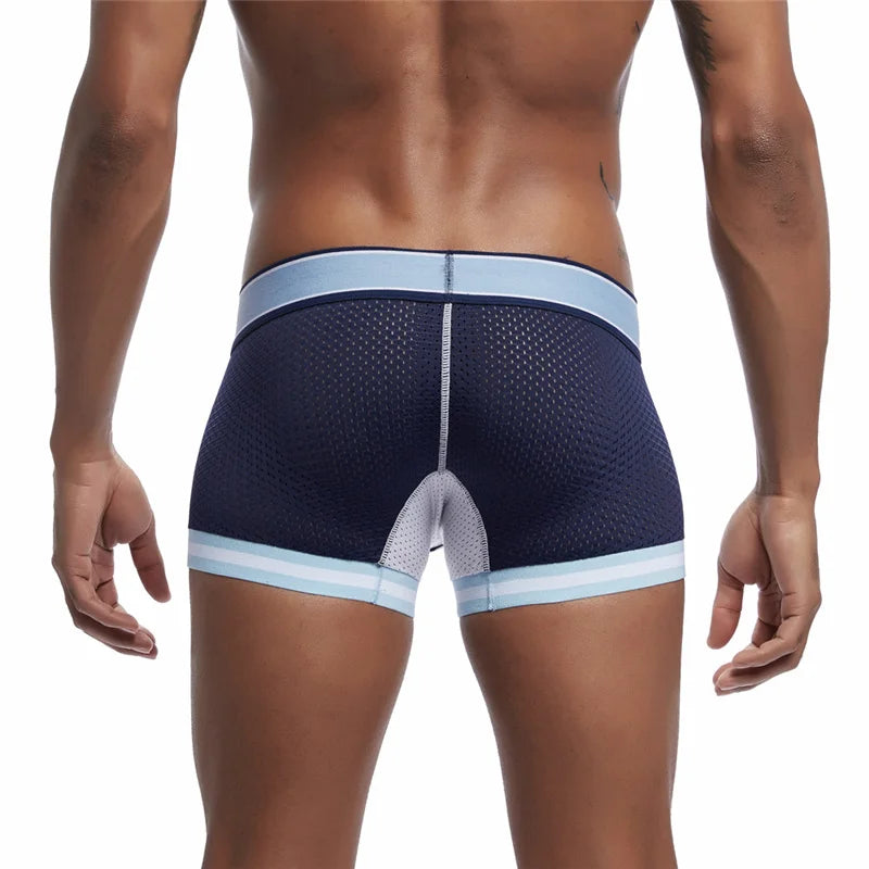 JOCKAMIL cotton mesh men's underwear fashion low-waist briefs shorts sports casual boxer trunks