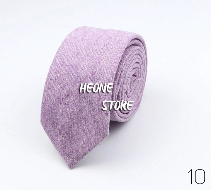 Thick Cashmere Wool Gentleman Solid Color Necktie 7CM Formal Wedding Party Europen Style Red Brown Green Gray Clothing Tie Gift