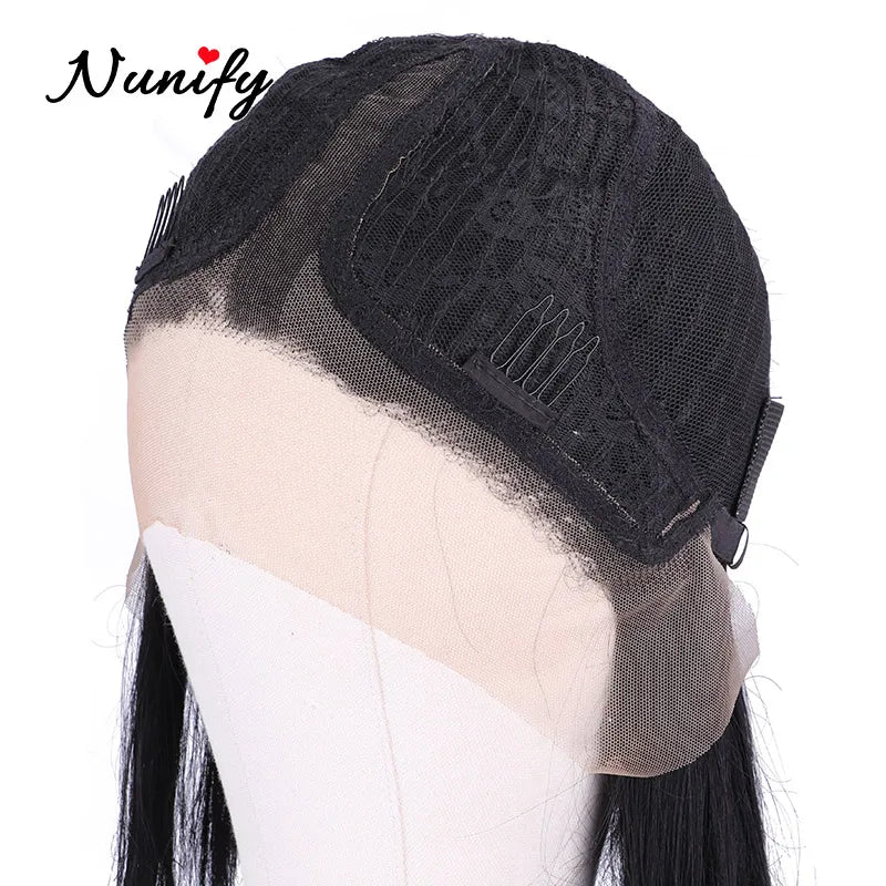 Nunify 12-24Pcs/Lot Black Wig Comb Clips With Steel Tooth Polyester Cloth Wig Accessories Styling Tools Convenient For Hair