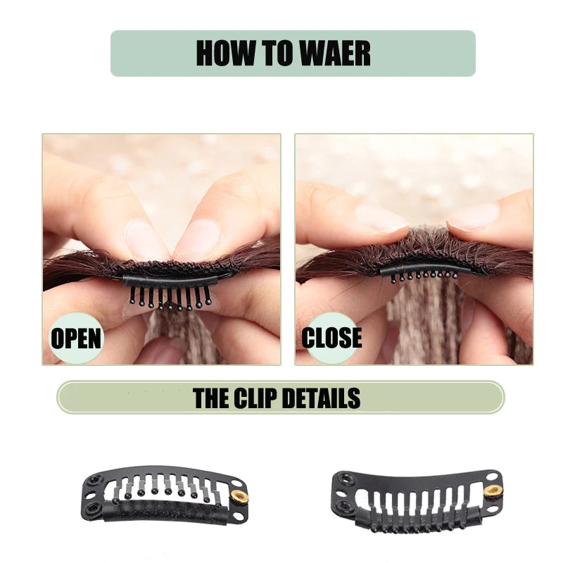Fake 3D Air Bangs Hair Clip-In Extension Synthetic Fake Fringe Natural False hairpiece For Women Clip In Bangs