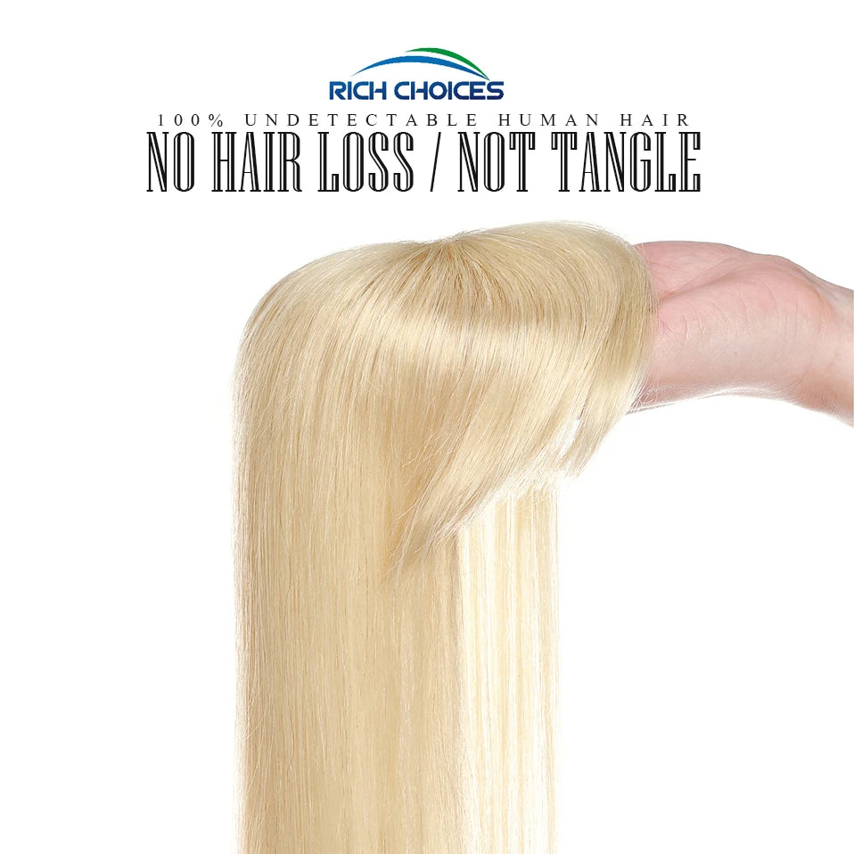 Rich Choices Women Topper 8.5x8.5cm Hair Toppers Natural Hair Clip In Wigs 100% Human Hair For Women Hairpiece