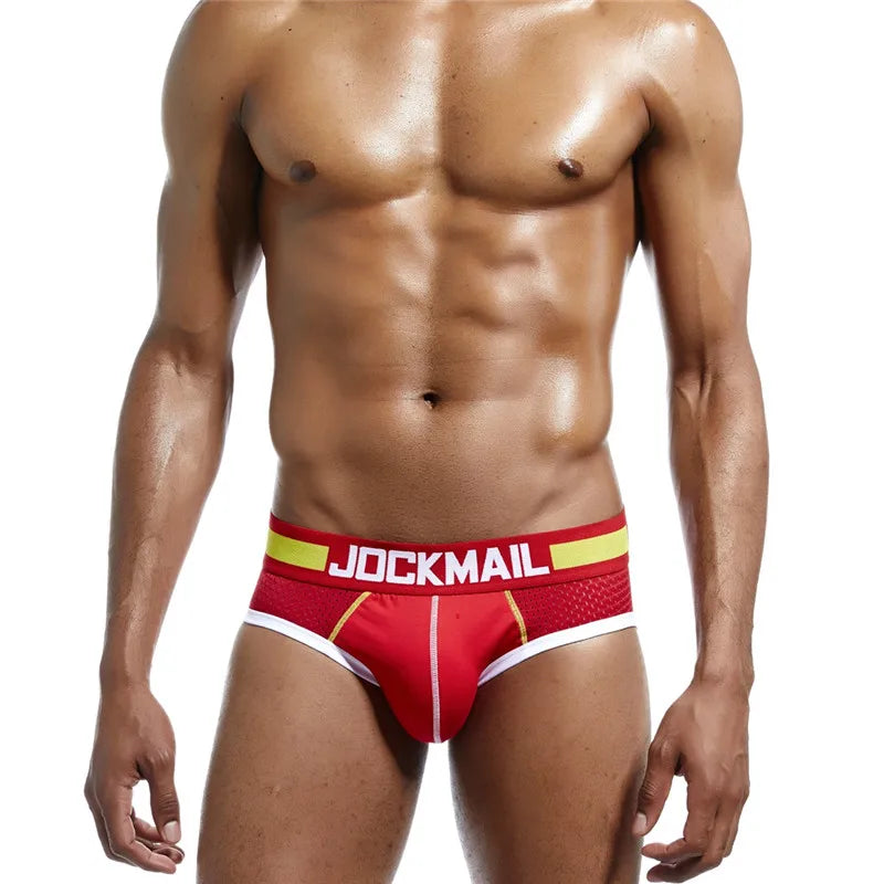 JOCKAMIL cotton mesh men's underwear fashion low-waist briefs shorts sports casual boxer trunks