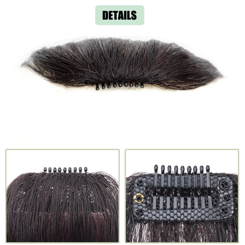 Fake 3D Air Bangs Hair Clip-In Extension Synthetic Fake Fringe Natural False hairpiece For Women Clip In Bangs