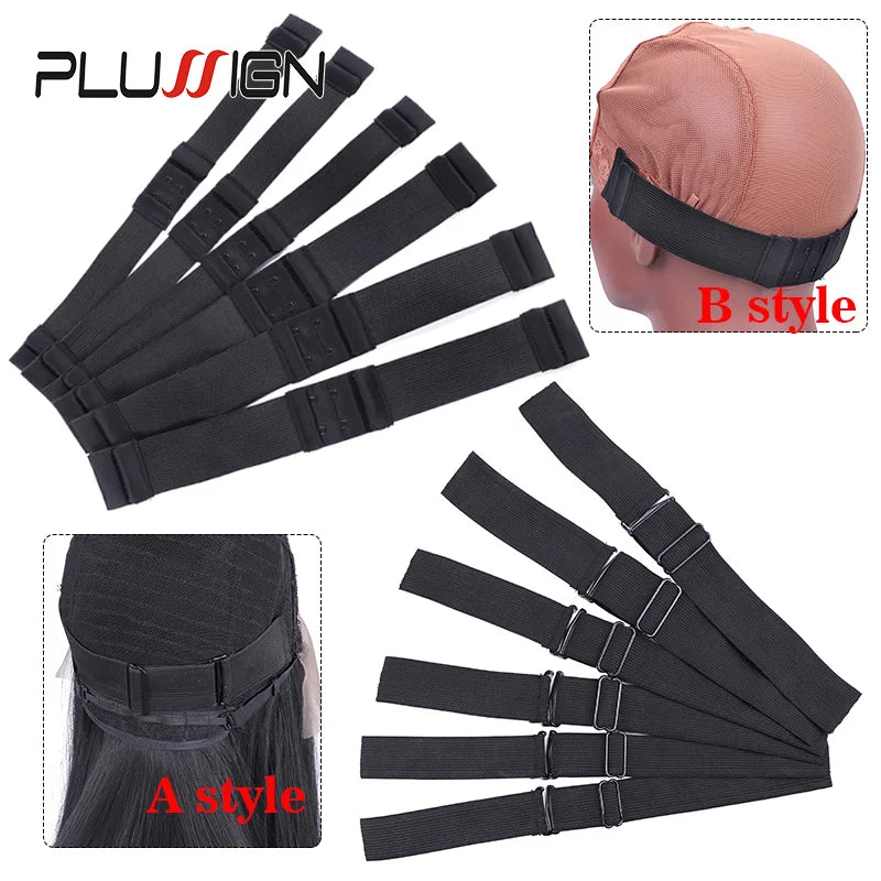 3Pcs 5Pcs Adjustable Elastic Band For Wigs Sewing Black Wig Band 2.5Cm, 3Cm, 3.5Cm Width Wig Accessories Wig Fixed Material