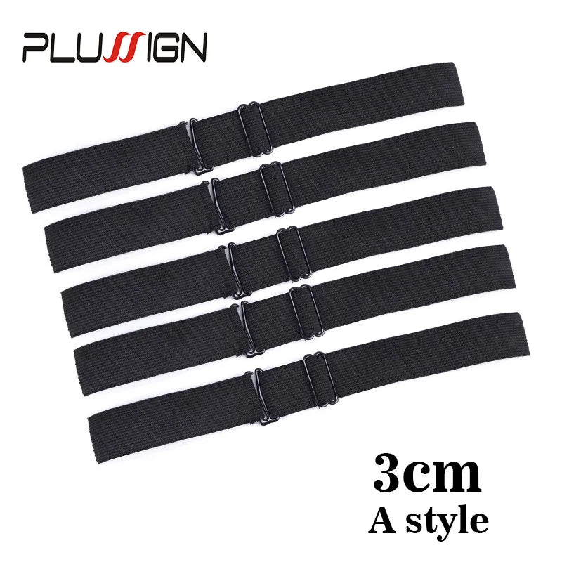 3Pcs 5Pcs Adjustable Elastic Band For Wigs Sewing Black Wig Band 2.5Cm, 3Cm, 3.5Cm Width Wig Accessories Wig Fixed Material