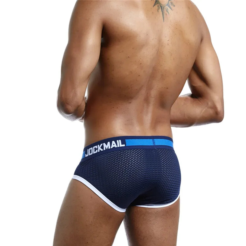 JOCKAMIL cotton mesh men's underwear fashion low-waist briefs shorts sports casual boxer trunks