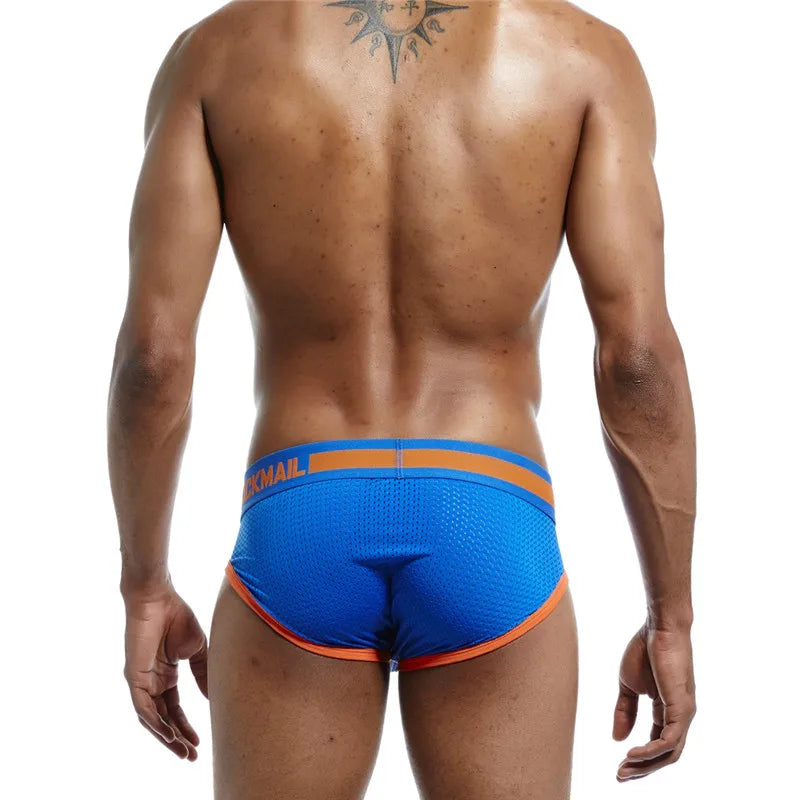 JOCKAMIL cotton mesh men's underwear fashion low-waist briefs shorts sports casual boxer trunks