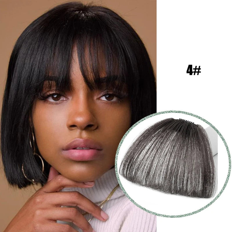 Fake 3D Air Bangs Hair Clip-In Extension Synthetic Fake Fringe Natural False hairpiece For Women Clip In Bangs