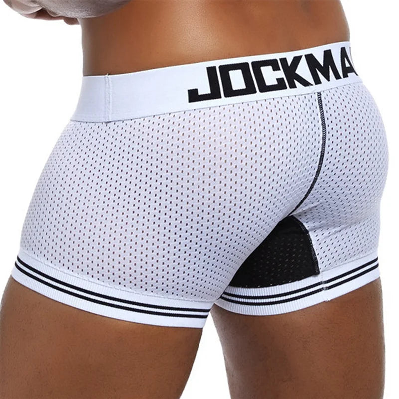 JOCKAMIL cotton mesh men's underwear fashion low-waist briefs shorts sports casual boxer trunks