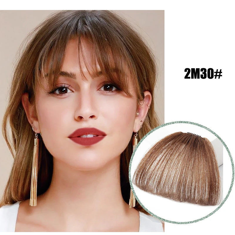 Fake 3D Air Bangs Hair Clip-In Extension Synthetic Fake Fringe Natural False hairpiece For Women Clip In Bangs