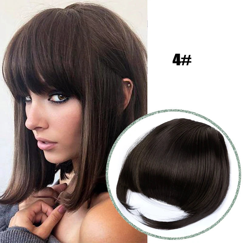 Fake 3D Air Bangs Hair Clip-In Extension Synthetic Fake Fringe Natural False hairpiece For Women Clip In Bangs