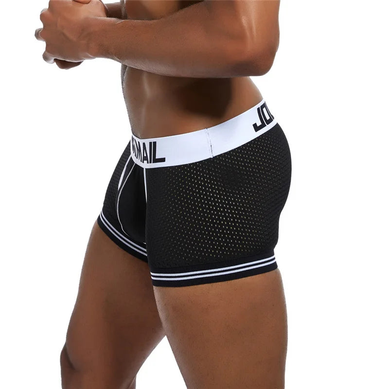 JOCKAMIL cotton mesh men's underwear fashion low-waist briefs shorts sports casual boxer trunks