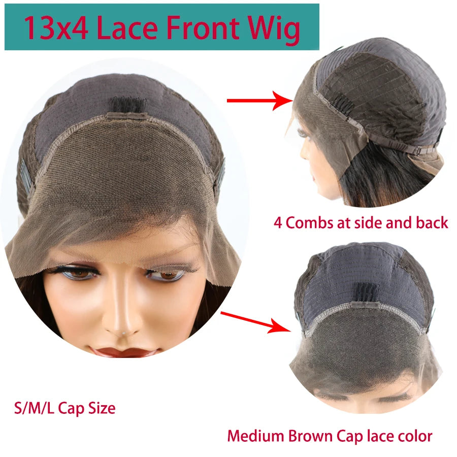 Indian Loose Deep Wave Dark Chocolate Brown 5x5 Lace Closure Human Hair Wigs for Black Women Glueless 360 Lace Frontal Wigs Remy