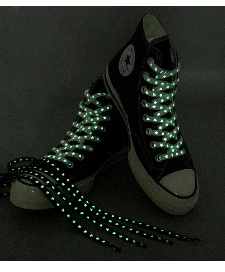 1Pair 3M Reflective Shoelaces AF1 Sneakers Shoe laces Vibrant Colorful reflective Shoelace Flat Luminous Laces Shoes Accessories