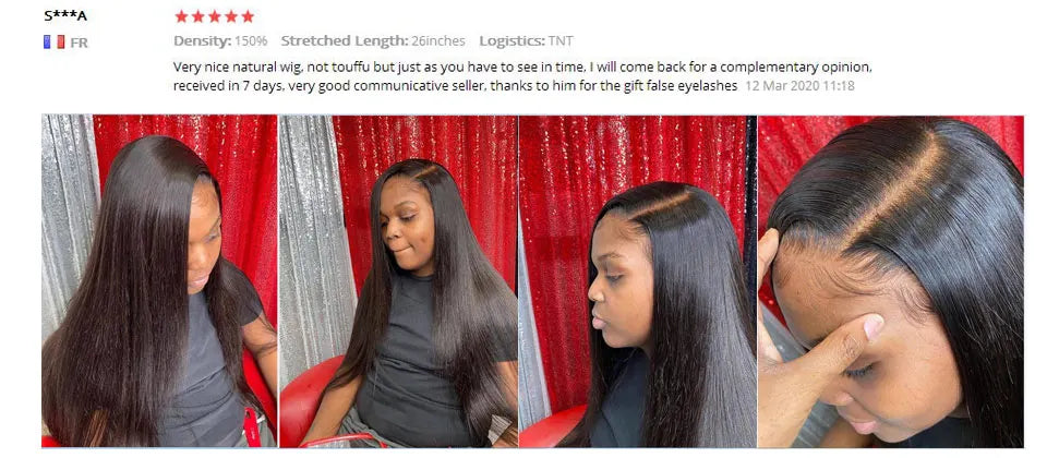 13x6 Lace Front Wigs Human Hair 200 Density Straight HD Lace Front Wigs Pre Plucked Straight Glueless Human Hair