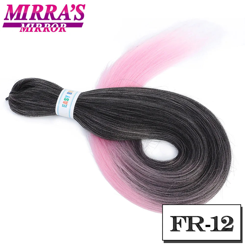 Pre-stretched Braiding Hair 26Inch 90G Synthetic Jumbo Hair Extensions for Crochet Braids DIY Pink Peach Red Yellow Fake Hair