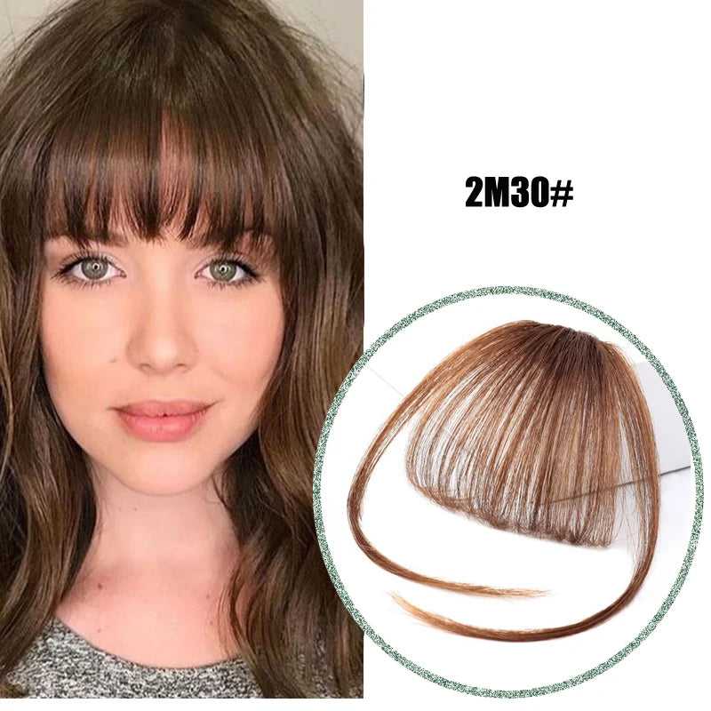Fake 3D Air Bangs Hair Clip-In Extension Synthetic Fake Fringe Natural False hairpiece For Women Clip In Bangs