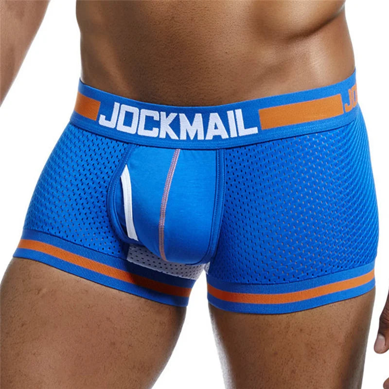 JOCKAMIL cotton mesh men's underwear fashion low-waist briefs shorts sports casual boxer trunks