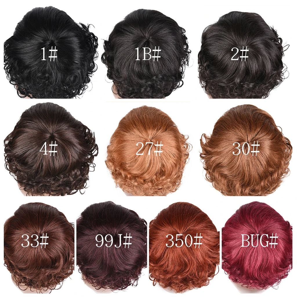 LIDA Curly Human Hair Wigs 100% Human Hair 8'' Malaysian Curly Human Hair Non Remy Women Wigs 150% Density Machine Made Wig