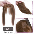 Benehair Synthetic 2 Clips In Topper Straight Hairpiece Black Brown Blonde Women Fake Hair  Clip In Hair Extensions With Bangs