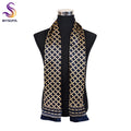 BYSIFA| New Silver Grey Man100% Silk Scarf Printed Fashion Brand Male Long Scarves Men Scarf Fall Winter Pure Silk Scarf160*26cm