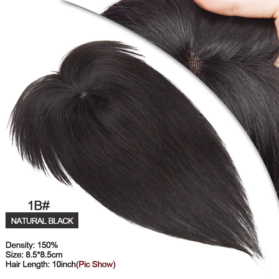 Rich Choices Women Topper 8.5x8.5cm Hair Toppers Natural Hair Clip In Wigs 100% Human Hair For Women Hairpiece