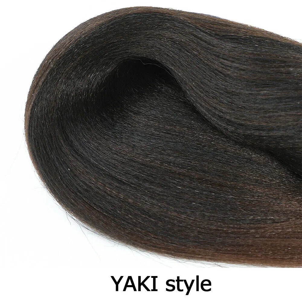 Easy Crochet Braids Ombre Hair Extensions Bundles Yaki Straight EZ Braiding Pre Stretched Synthetic Braid For African Women 6pcs