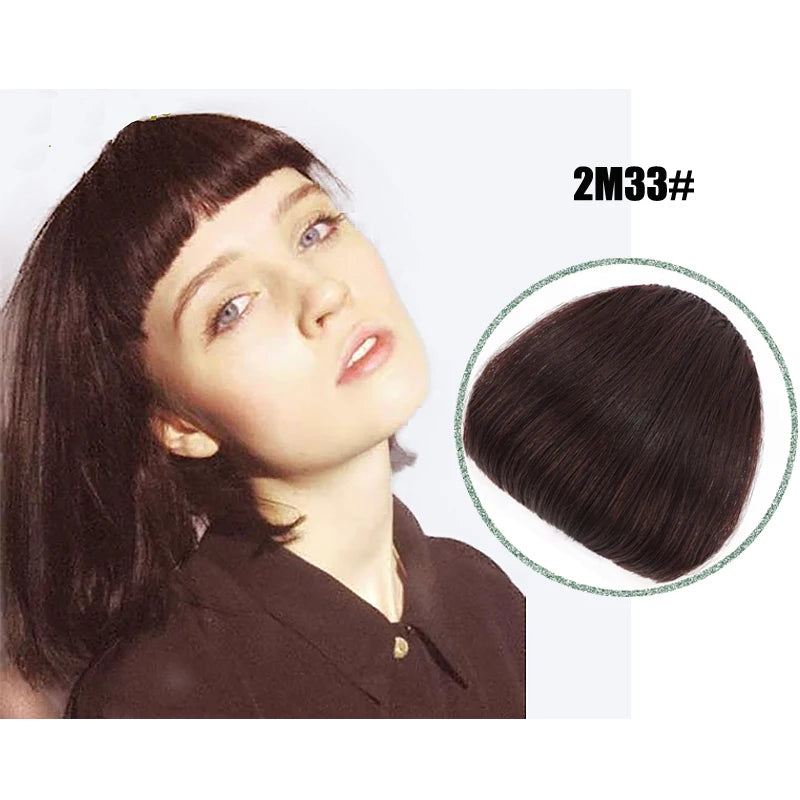Fake 3D Air Bangs Hair Clip-In Extension Synthetic Fake Fringe Natural False hairpiece For Women Clip In Bangs