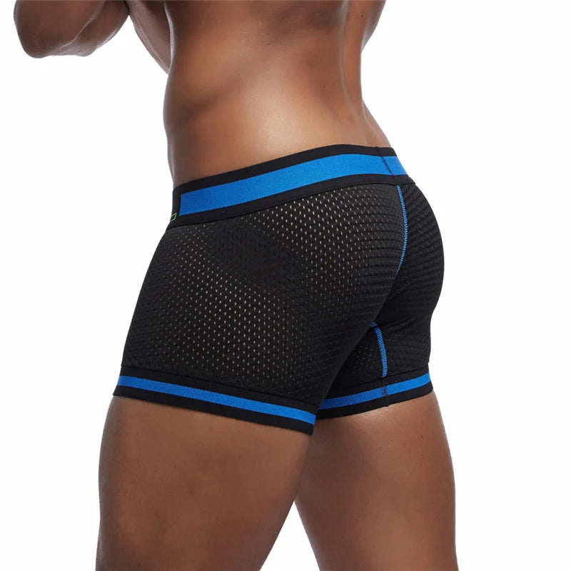 JOCKAMIL cotton mesh men's underwear fashion low-waist briefs shorts sports casual boxer trunks