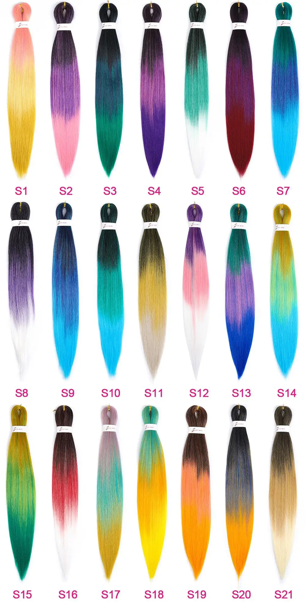 Easy Crochet Braids Ombre Hair Extensions Bundles Yaki Straight EZ Braiding Pre Stretched Synthetic Braid For African Women 6pcs