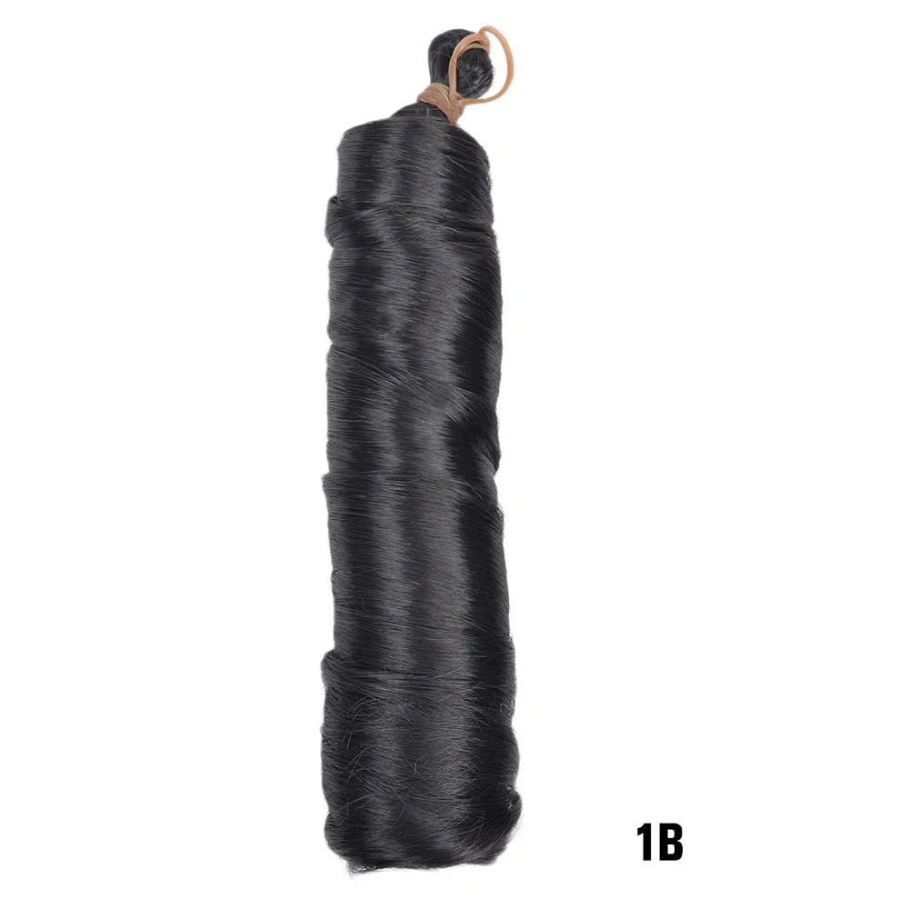 French Curly Crochet Braiding Hair Synthetic Loose Wave Ombre Braids Hair for Women Spiral Curls Pre Stretched Hair Extensions