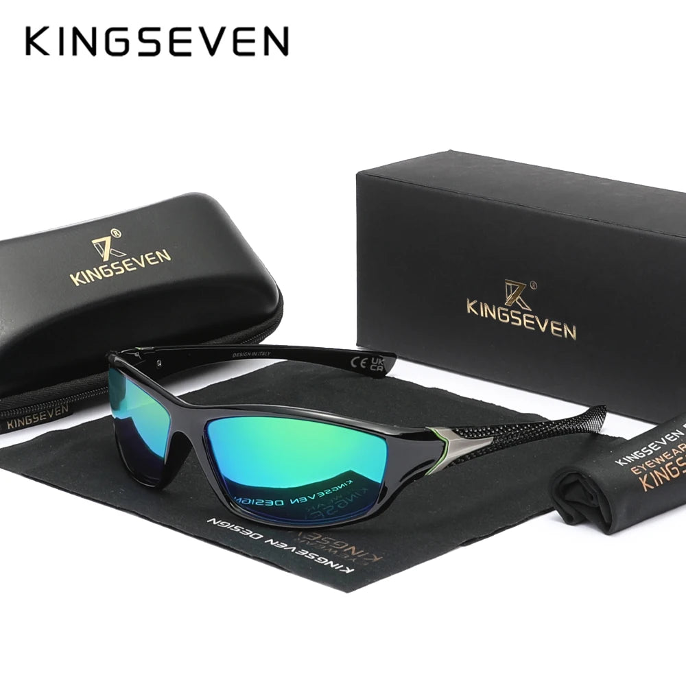 KINGSEVEN 2024 Riding Sunglasses For Men High Quality Anti-reflection Polarized UV400 Glasses TR90 Outdoor Sports Eyewear