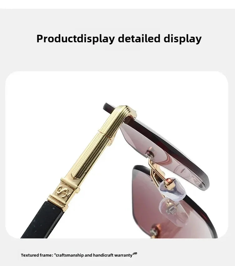 Ultra Light Frameless Diamond Cutting Reading Glasses  Women Men Anti Blue Light Presbyopia Glasses Fashion Sun Shading Glasses