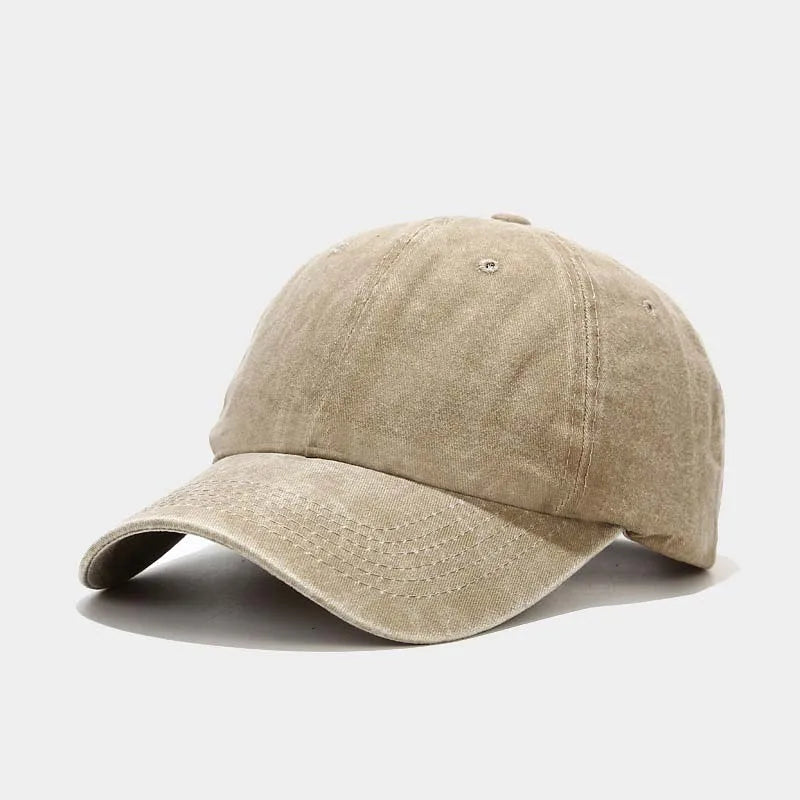 2025 New Spring Summer Cap Washed Cotton Baseball Cap Men Women Casual Adjustable Outdoor Trucker Hat Snapback Casquette